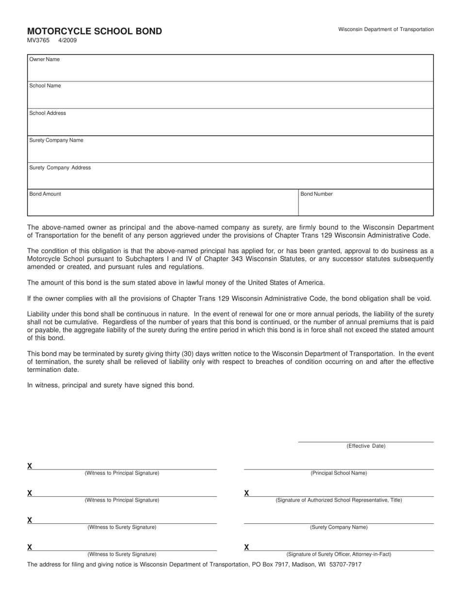 Form MV3765 - Fill Out, Sign Online and Download Printable PDF ...