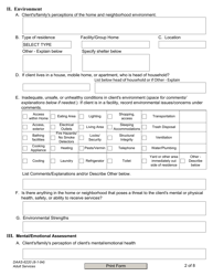 Form DAAS-6220 Adult Services Functional Assessment - North Carolina, Page 2