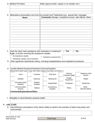 Form DAAS-6220 Adult Services Functional Assessment - North Carolina, Page 5