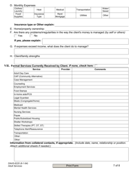 Form DAAS-6220 Adult Services Functional Assessment - North Carolina, Page 7