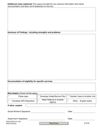 Form DAAS-6220 Adult Services Functional Assessment - North Carolina, Page 8