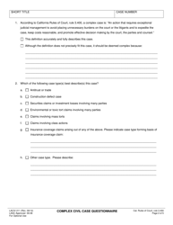 Form LACIV211 Complex Civil Case Questionnaire - California, Page 2