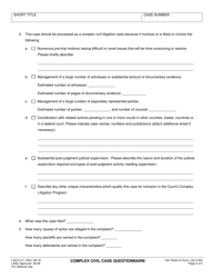 Form LACIV211 Complex Civil Case Questionnaire - California, Page 3