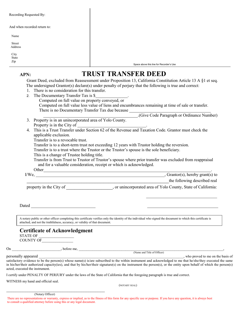 California Trust Transfer Deed Fill Out Sign Online And Download PDF