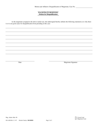 Form SCA-M1026 Motion and Affidavit - Disqualification of Magistrate - West Virginia, Page 2