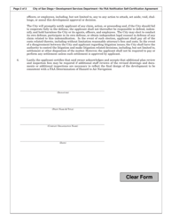 Form DS-503 No FAA Notification Self-certification Agreement - City of San Diego, California, Page 2