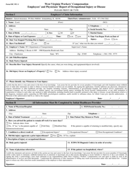 Form OIC-WC-1 Employees' and Physicians' Report of Occupational Injury or Disease - West Virginia