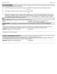 Form F-45008 Application for Radioactive Material License for Medical Use - Wisconsin, Page 10