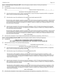 Form F-45008 Application for Radioactive Material License for Medical Use - Wisconsin, Page 3