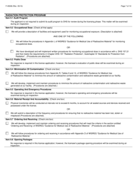 Form F-45008 Application for Radioactive Material License for Medical Use - Wisconsin, Page 7