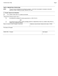 Form F-45010A Training, Experience and Preceptor Attestation - a (Radiation Safety Officer for Medical Use) - Wisconsin, Page 3