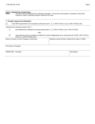 Form F-45010B Training, Experience and Preceptor Attestation - B (Authorized User - Written Directive Not Required) - Wisconsin, Page 3