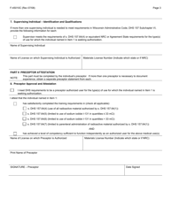 Form F-45010C Training, Experience and Preceptor Attestation - C (Unsealed Radioactive Material Requiring a Written Directive) - Wisconsin, Page 3