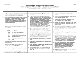 Form F-45020 Cumulative Occupational Exposure History - Wisconsin, Page 2