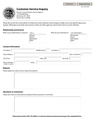 Document preview: Form VSI-1 Customer Service Inquiry - Monroe County, New York