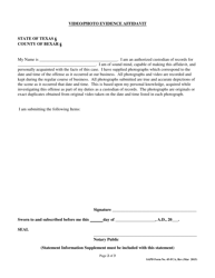 SAPD Form 45-FCA Forged Check Form - Acceptor - City of San Antonio, Texas, Page 2