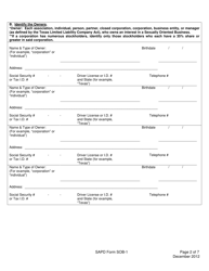 SAPD Form SOB-1 Sexually Oriented Business Application - City of San Antonio, Texas, Page 2