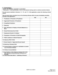 SAPD Form SOB-1 Sexually Oriented Business Application - City of San Antonio, Texas, Page 4