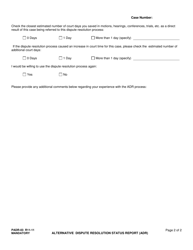 Form PADR-03 Alternative Dispute Resolution Status Report (Adr) - County of Fresno, California, Page 2