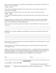 Form PFL-35 Application and Agreement for Family Law Indigent Panel - County of Fresno, California, Page 2