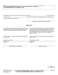 Form ADPT024 Petition to Determine Parental Rights of Alleged Natural Father and to Determine Necessity of Consent - County of Los Angeles, California, Page 2