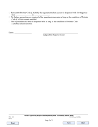 Form PRO053 Order Approving Report and Dispensing With Accounting and/or Bond - County of Los Angeles, California, Page 2