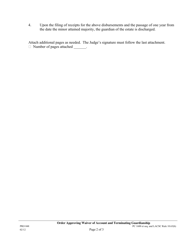 Form PRO048 Order Approving Waiver of Account and Terminating Guardianship (No Blocked Accounts) - County of Los Angeles, California, Page 2