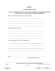Form PRO048 Order Approving Waiver of Account and Terminating Guardianship (No Blocked Accounts) - County of Los Angeles, California, Page 3