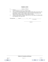Form PRO054 Petition for Termination of Proceedings and Discharge of Personal Representative - County of Los Angeles, California, Page 3