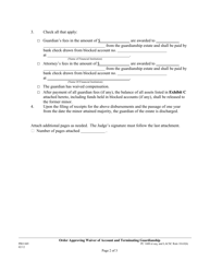 Form PRO049 Order Approving Waiver of Account and Terminating Guardianship (With Blocked Accounts) - County of Los Angeles, California, Page 2