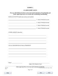 Form PRO049 Order Approving Waiver of Account and Terminating Guardianship (With Blocked Accounts) - County of Los Angeles, California, Page 3