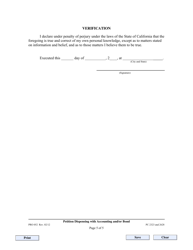 Form PRO052 Report and Petition for Dispensing With Accounting/Bond - County of Los Angeles, California, Page 5