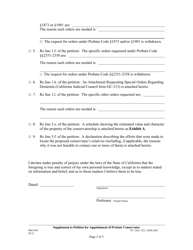 Form PRO050 Supplement to Petition for Appointment of Probate Conservator - County of Los Angeles, California, Page 2