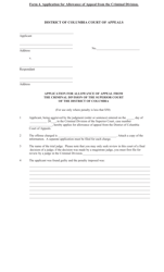 Document preview: Form 4 Application for Allowance of Appeal From the Criminal Division - Washington, D.C.