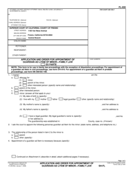 Form FL-935 Application and Order for Appointment of Guardian Ad Litem of Minor - Family Law - Fresno County, California, Page 6
