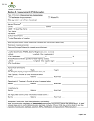 Form IMP-1A Permit Associated Impoundment/Pit Registration - West Virginia, Page 2
