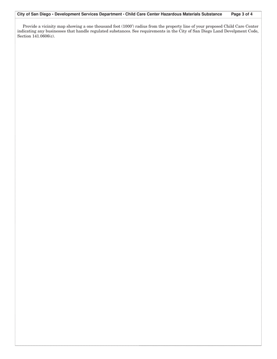 Form DS-527 Child Care Center Hazardous Materials Substance Approval Form - City of San Diego, California, Page 3