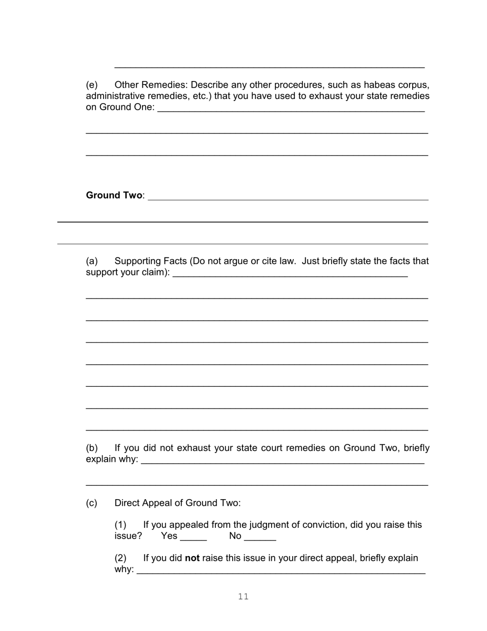 Application for a Writ of Habeas Corpus Pursuant to 28 U.s.c. 2254 by a Person in State Custody - Connecticut, Page 11