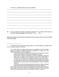Application for a Writ of Habeas Corpus Pursuant to 28 U.s.c. 2254 by a Person in State Custody - Connecticut, Page 20