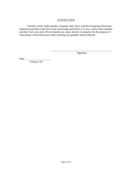 Financial Disclosure Form - Town of Clayton, New York, Page 4