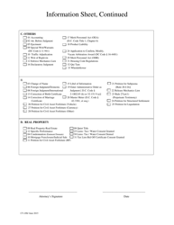 Form CV-496 Information Sheet - Washington, D.C., Page 2