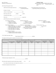 Form 4530-105 Storage Tanks Air Pollution Control Permit Application - Wisconsin, Page 2