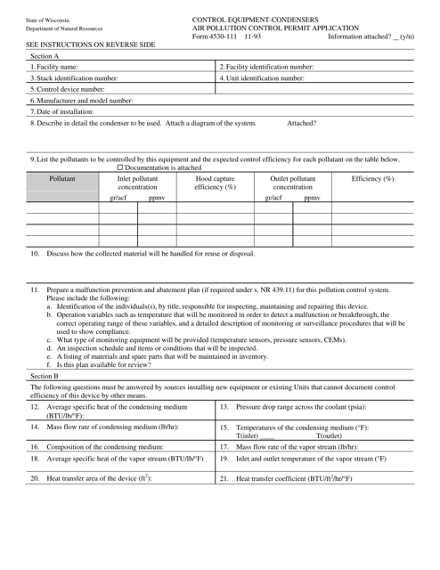 Form 4530-111  Printable Pdf