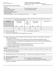 Document preview: Form 4530-112 Control Equipment-Adsorbers Air Pollution Control Permit Application - Wisconsin