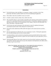 Form 4530-157 Air Pollution Control Permit and Order Revocation Request - Wisconsin, Page 2