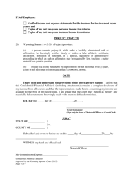 Confidential Financial Affidavit - Wyoming, Page 8