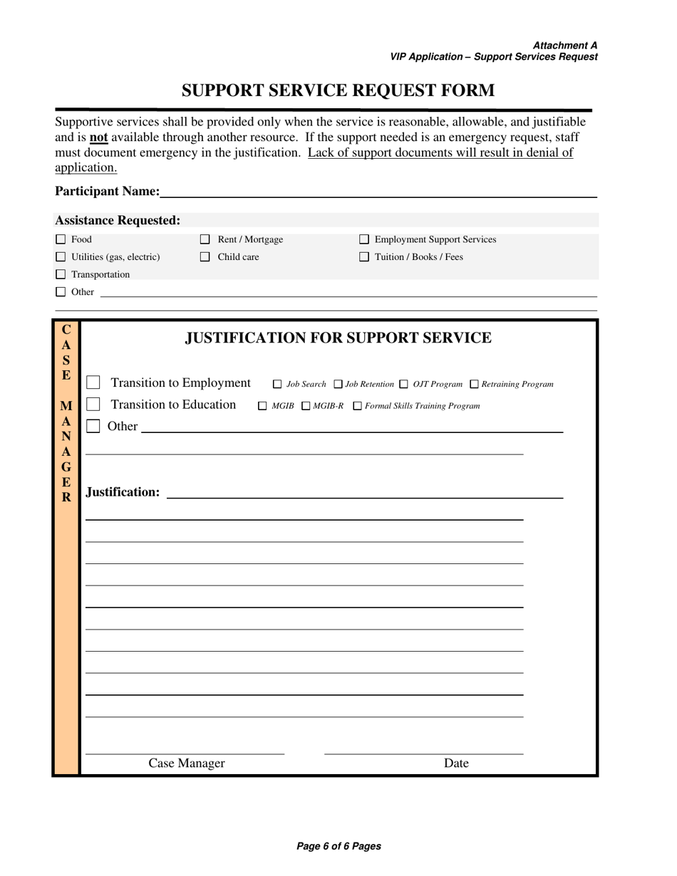 VIP Form 1 Veterans Innovations Program Application - Washington, Page 6