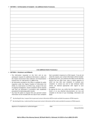 Official Consumer Complaint Form - Virginia, Page 4