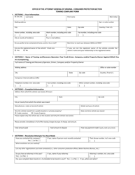Towing Complaint Form - Virginia, Page 3