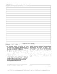 Towing Complaint Form - Virginia, Page 4